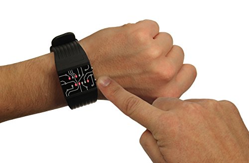 getDigital Binäre Armbanduhr, Schwarz, 10 x 5 x 8 cm - 4