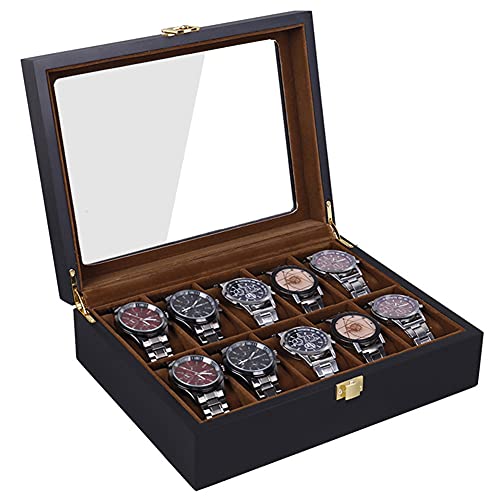 DoubleBlack Uhrenbox for 10 Uhren Uhrenkasten Holz - 2