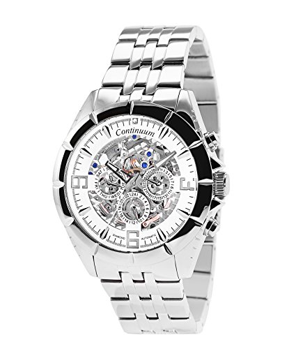 Continuum Uhr Automatikuhr Armbanduhr mit echten Diamanten Skelettuhr