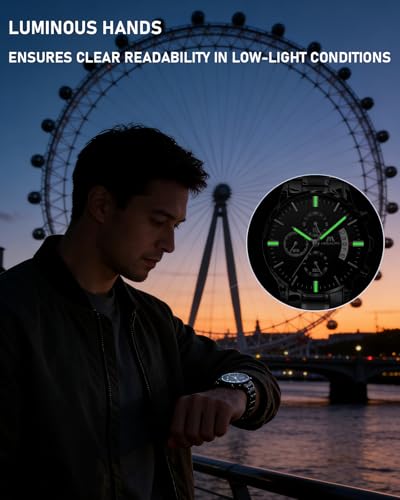 Megalith Herrenuhr Militär Chronographen - 4