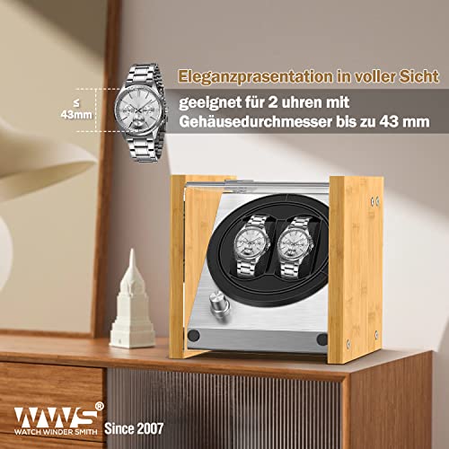 Watch Winder Smith Uhrenbeweger aus Bambusholz - 2