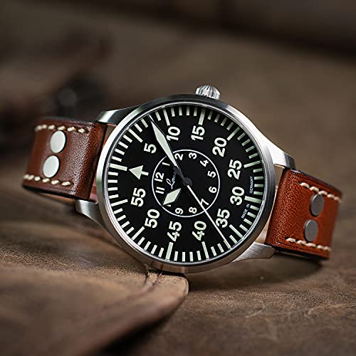 Fliegeruhr Zürich.2 40 von Laco – Made in Germany – 40 mm Ø hochwertige Quarzuhr – Baumuster B – Einzigartige Qualität. Herausragende Verarbeitung – Wasserdicht - 2