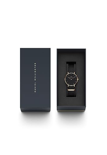 Daniel Wellington Petite Cornwall, Schwarz/Roségold Uhr, 28mm, NATO, für Damen - 5