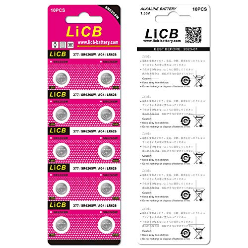 LiCB 20 Stück SR626SW Uhrenbatterie, 377 AG4 Batterien SR 626SW V377 1,5V LR626 Knopfzellen - 7