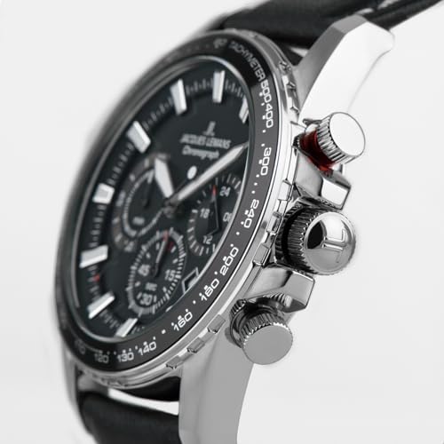 JACQUES LEMANS Herrenuhr Chronograph Liverpool Schwarz 1-2099A - 3