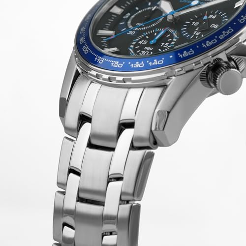 JACQUES LEMANS Herrenuhr Chronograph Liverpool Stahl/Blau 1-2099E - 6