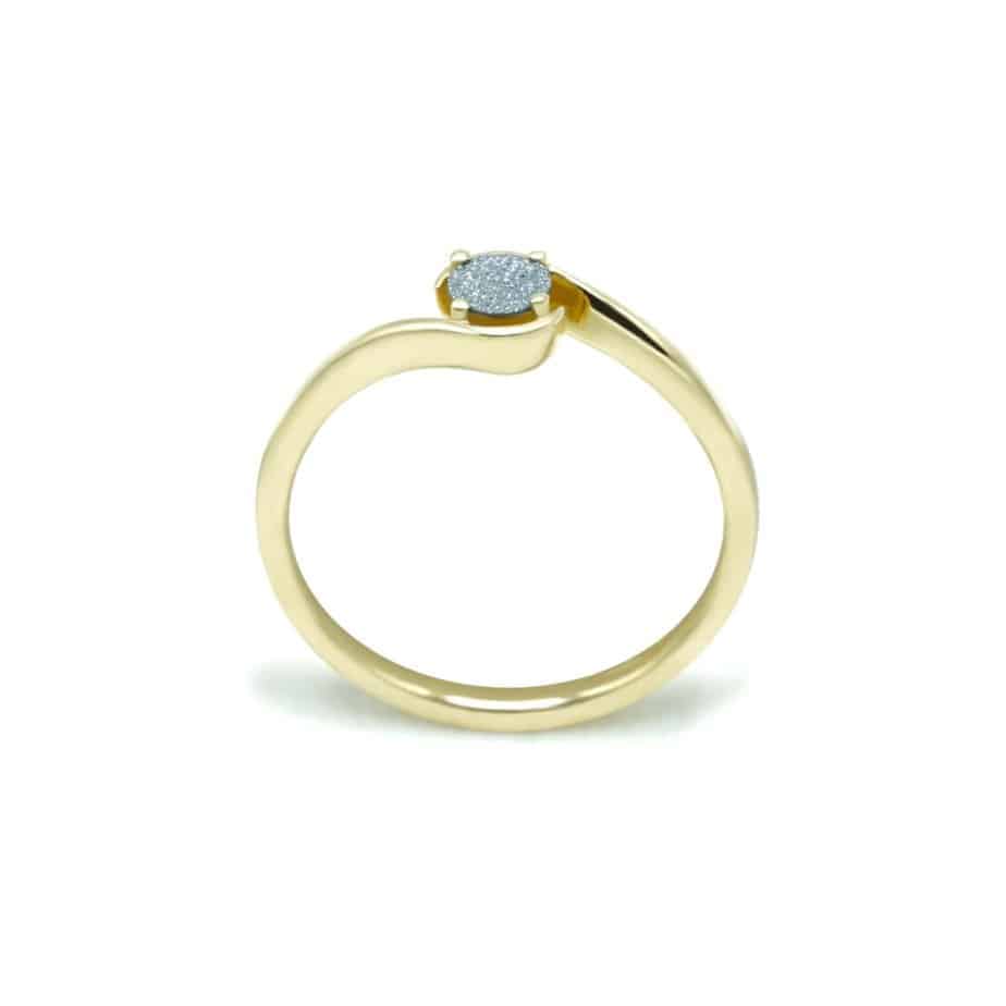 Osmium Ring mit Gold